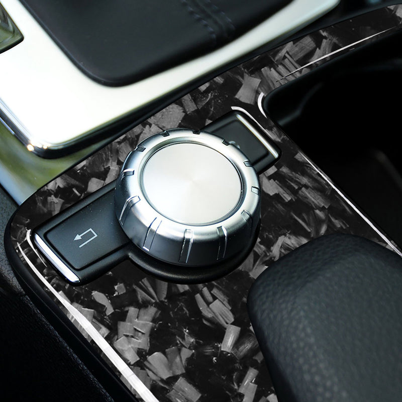 WXZOS Genuine Carbon Fiber Gear Shift Lever Trim for Mercedes W204 C-Class 2007-2013