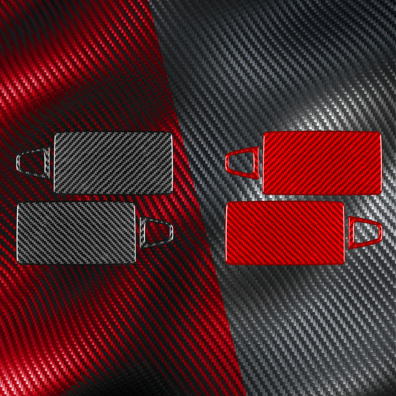 WXZOS Genuine Carbon Fiber Vanity Mirror Trim for Mercedes-Benz W206 C-class 2022-2024