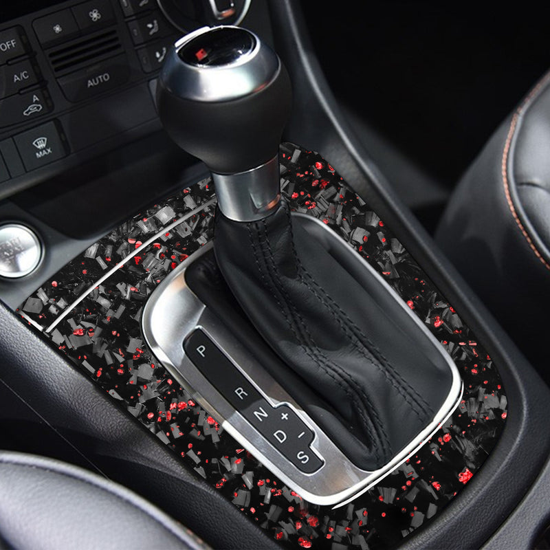 WXZOS Genuine Carbon Fiber Center Console Gear Shift Lever Trim for Audi Q3 2013-2018