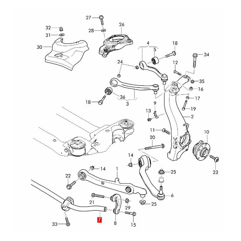 WXZOS Front Stabilizer Balance Link Bar Bushing Kit for Bentley Flying Spur 2013-2018
