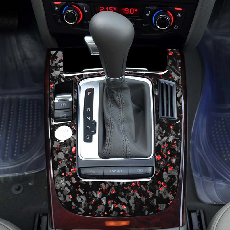 WXZOS Genuine Carbon Fiber Gear Shift Lever Panel Trim for Audi A4 B8 S4 RS4 2009-2012