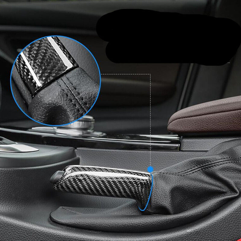 Carbon Fiber Handbrake Brake Handle Cover for BMW E46 E90 F30 F32 F80 1’ 3’ 4‘ M