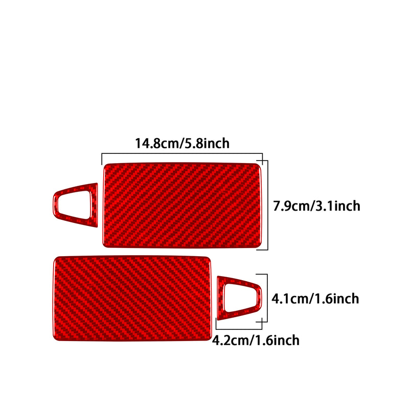 WXZOS Genuine Carbon Fiber Vanity Mirror Trim for Mercedes-Benz W206 C-class 2022-2024