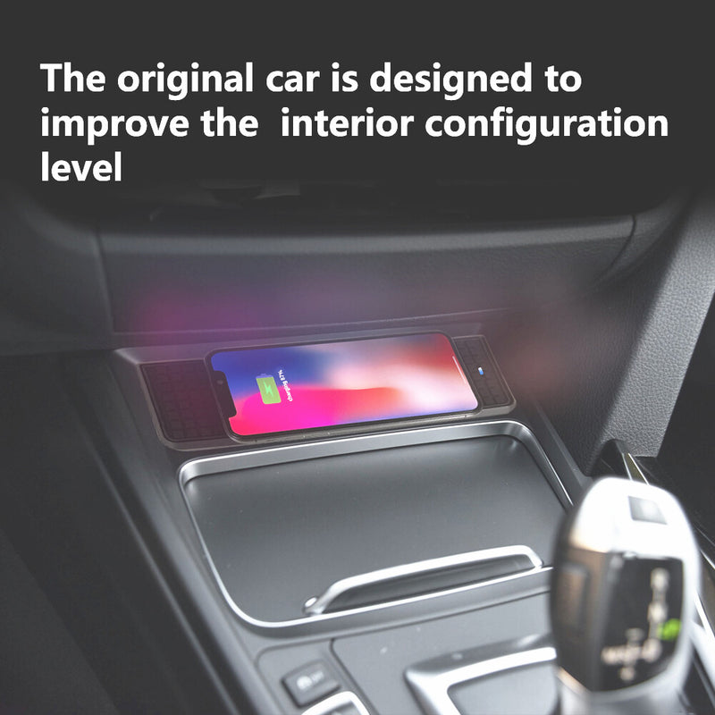 WXZOS Center Console Phone Wireless Fast Charging Pad for BMW F30 F31 F34 2016-2018