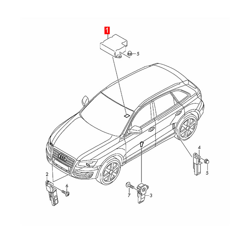 WXZOS SRS Restraint Control Module for Audi Q5 2009-2017