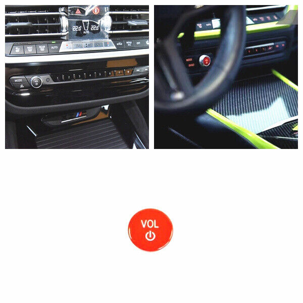 Red Volume Control Rotary Knob Cover Replace for BMW G80 M3 G82 G83 M4 2021-