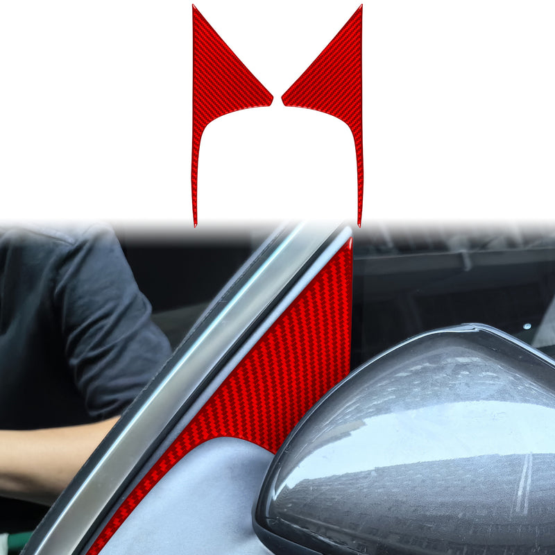 WXZOS Genuine Carbon Fiber A-Pillar Trim for Mercedes-Benz W206 C-class 2022-2024