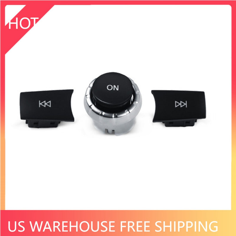 WXZOS CD Audio Control Button Knob Cover Kit for Mercedes-Benz W212 E-class 2009-2015