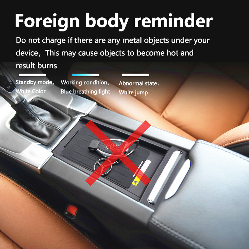 WXZOS Center Console Phone Wireless Fast Charging Pad for Volvo S60 2015-2019
