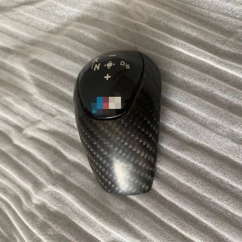 Carbon Fibre Gear Shift Knob Panel w/M Sticker for BMW M3 E90 E92 E93 2008-2012