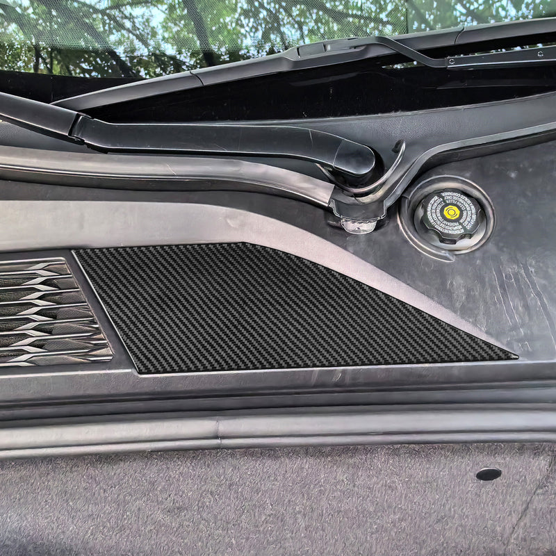 WXZOS Genuine Carbon Fiber Front Storage Vent Trim for Chevrolet Corvette C8 2020-2024