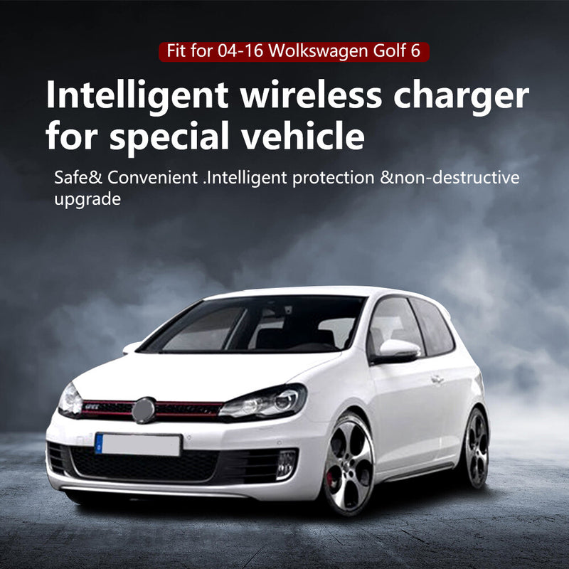 WXZOS Front Center Console Wireless Fast Charging Pad for VW Golf 6 MK6 2008-2012