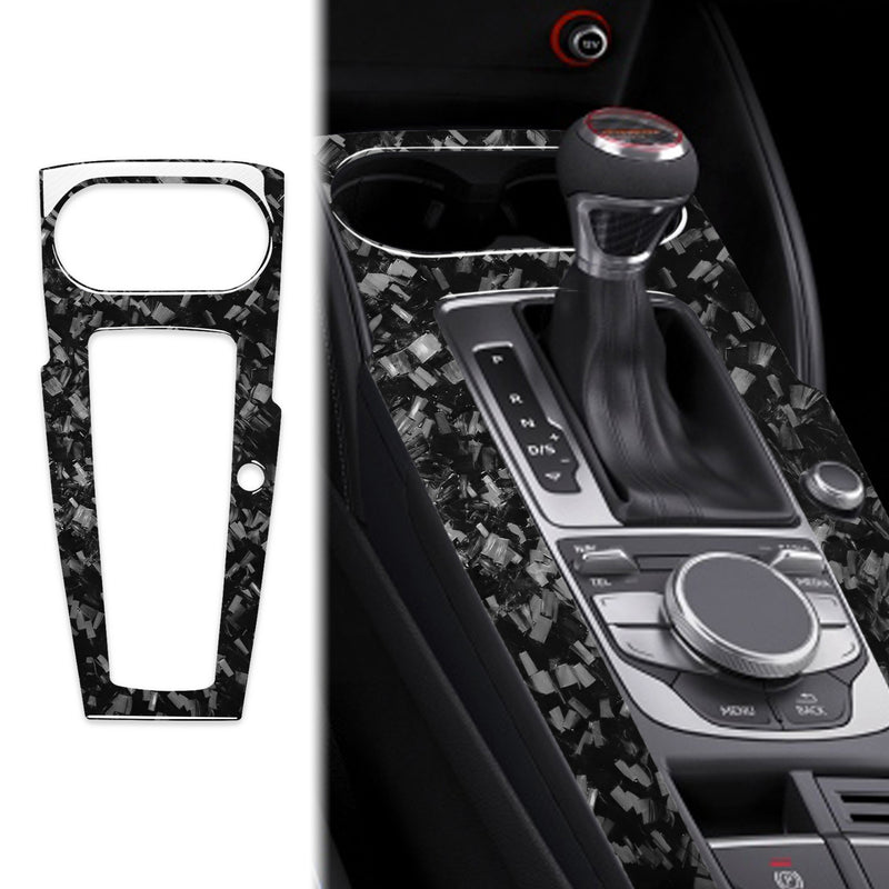 WXZOS Genuine Carbon Fiber Gear Shift Lever Panel Trim for Audi A3 S3 RS3 2014-2018