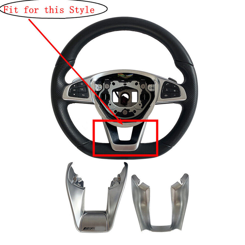 Steering Wheel Lower Trim U Shape Cover for Mercedes-Benz 2015-2018 AMG