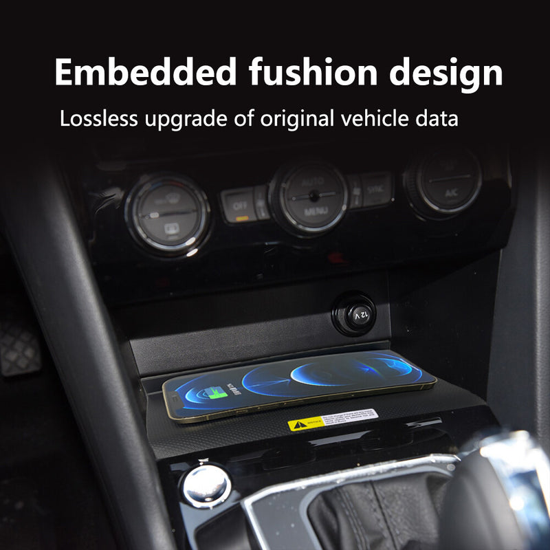 WXZOS Front Center Console Wireless Fast Charging Pad for VW Tiguan 2018-2021