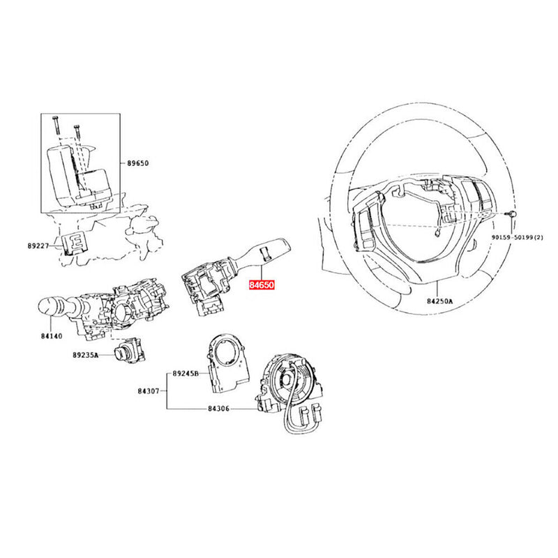 Windshield Wiper Switch ASSY 84652-33520 for Lexus 2012-2018 ES250 ES300h