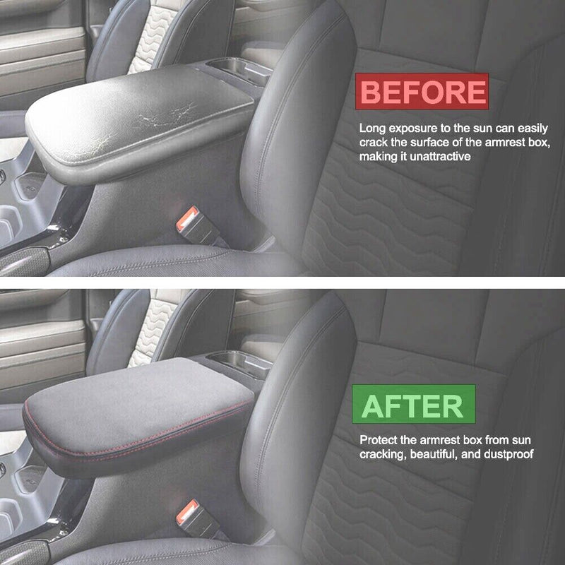 Center Console Leather Armrest Box Lid Protector Cover for GMC Canyon 2015-2022