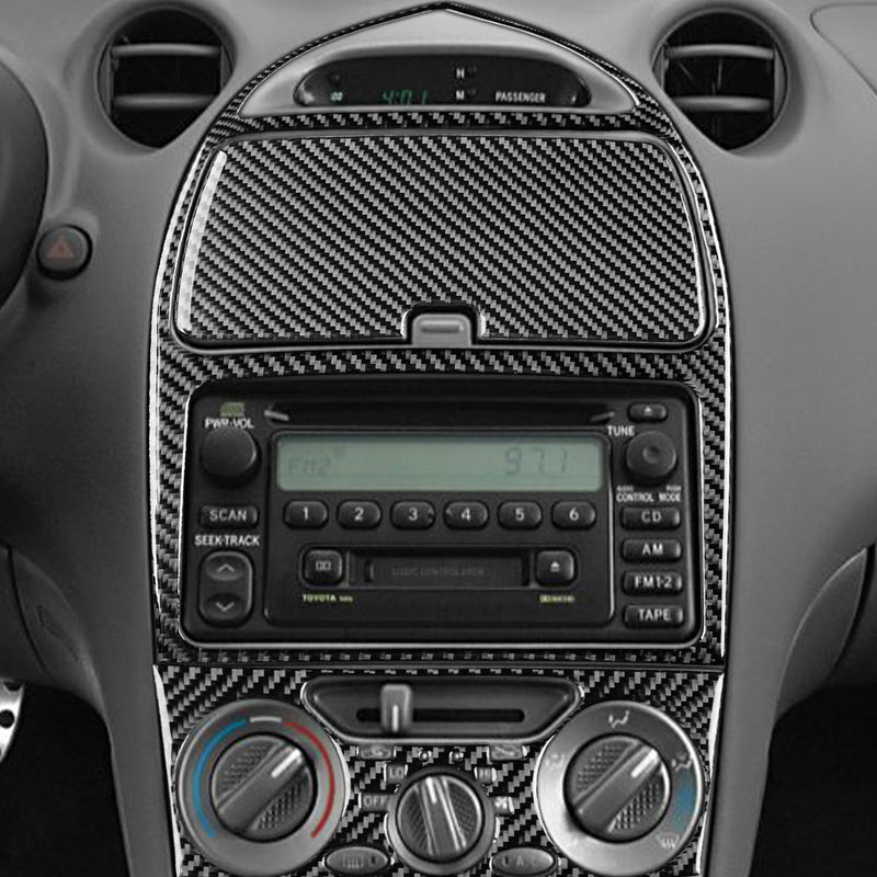 WXZOS Genuine Carbon Fiber Center Dashboard Panel Trim for Toyota Celica 2000-2005