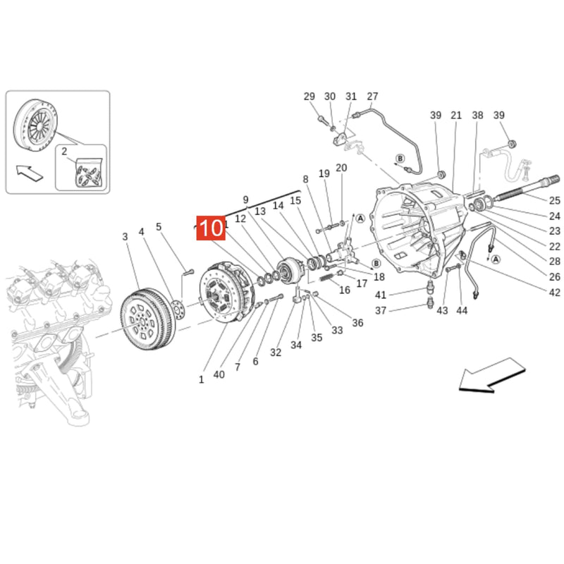 10Pcs Transmission Input Shaft Pilot Bearing Seal for Ferrari 599 GTB 2006-2011
