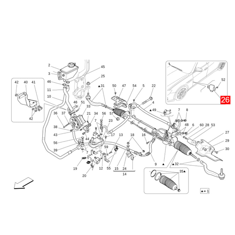 WXZOS Power Steering Column Control Module for Maserati Quattroporte (M156) 2013-2019