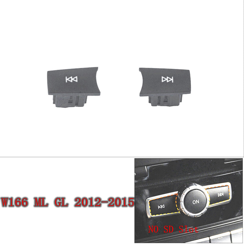 WXZOS CD Audio Control Button Knob Cover Set for Mercedes-Benz W166 ML GL 2012-2015