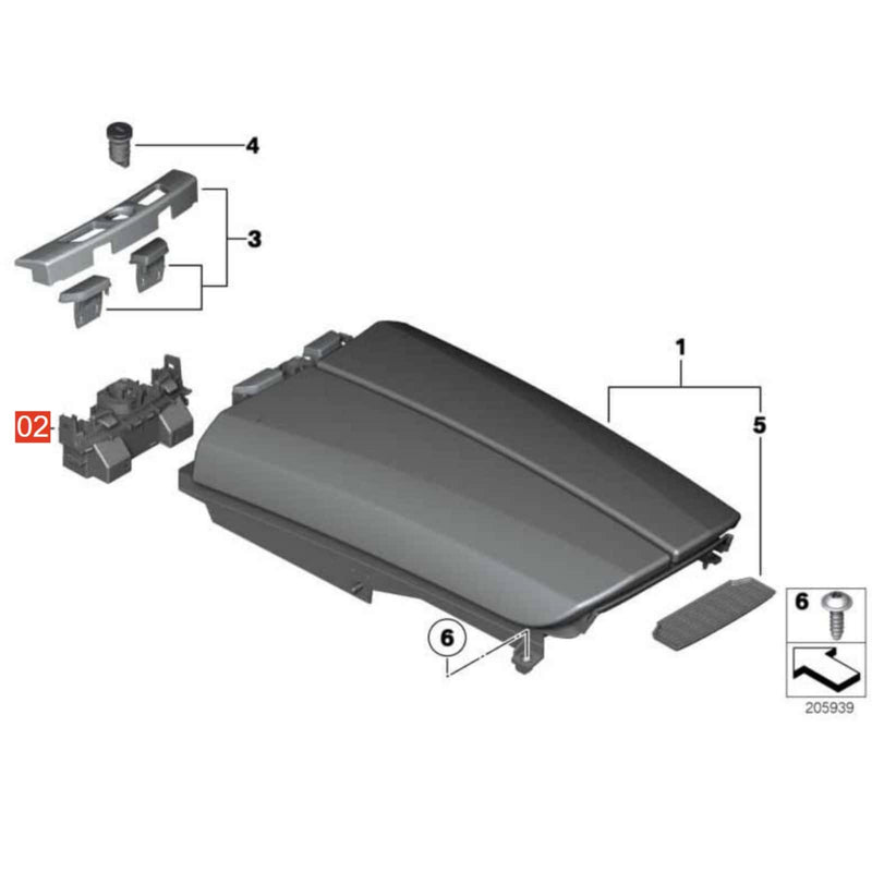 Center Console Armrest Lock Latch for BMW F01 F02 F04 7series 2009-2015