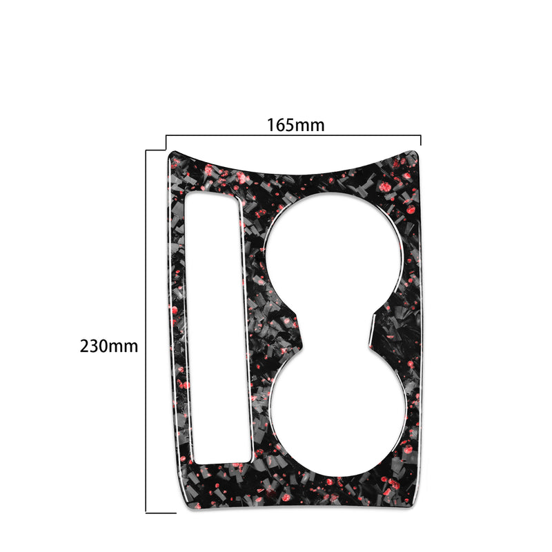 WXZOS Genuine Carbon Fiber Center Console Cup Holder Panel Trim for Audi Q3 2015-2018