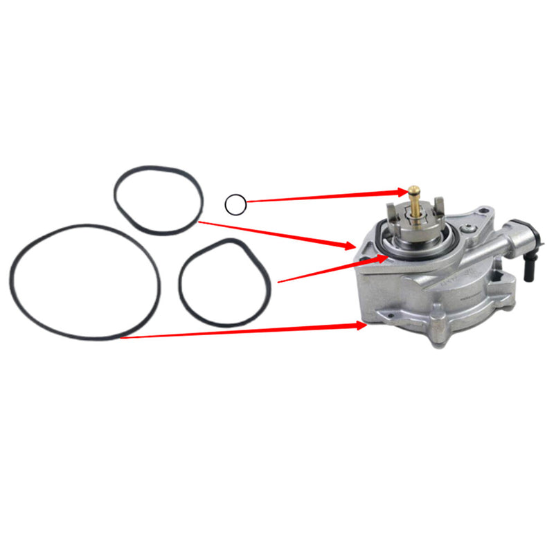 WXZOS 1SET Brake Vacuum Pump Seal Ring Repair Kit for Jaguar XJ (X351) 2009-2019