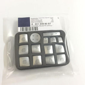 Car Window Mirror Button Cover Trim 14Pcs For Mercedes-Benz A B C E ML GL 2015+