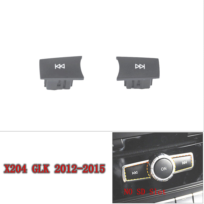 WXZOS CD Audio Control Button Knob Cover Set for Mercedes-Benz GLK (X204) 2012-2015