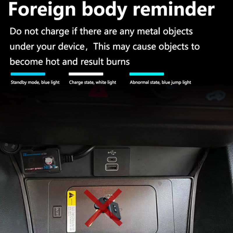 WXZOS Center Console Phone Wireless Fast Charging Pad for Ford Ranger XLT 2022-2023