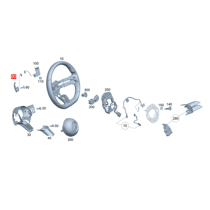WXZOS Steering Wheel Shift Paddle Replace for Mercedes-Benz W177 A-class 2023-2025