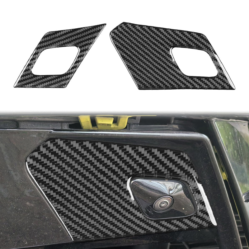 WXZOS Genuine Carbon Fiber Exterior Door Camera Trim for Chevrolet Corvette C8 2020-24