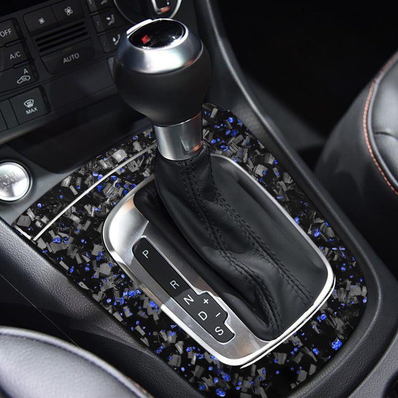 WXZOS Genuine Carbon Fiber Center Console Gear Shift Lever Trim for Audi Q3 2013-2018