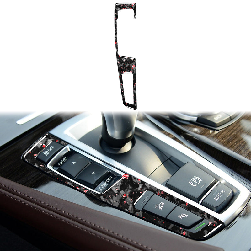 WXZOS Genuine Carbon Fiber Gear Shift Lever Panel Trim for BMW F10 5series 2011-2017