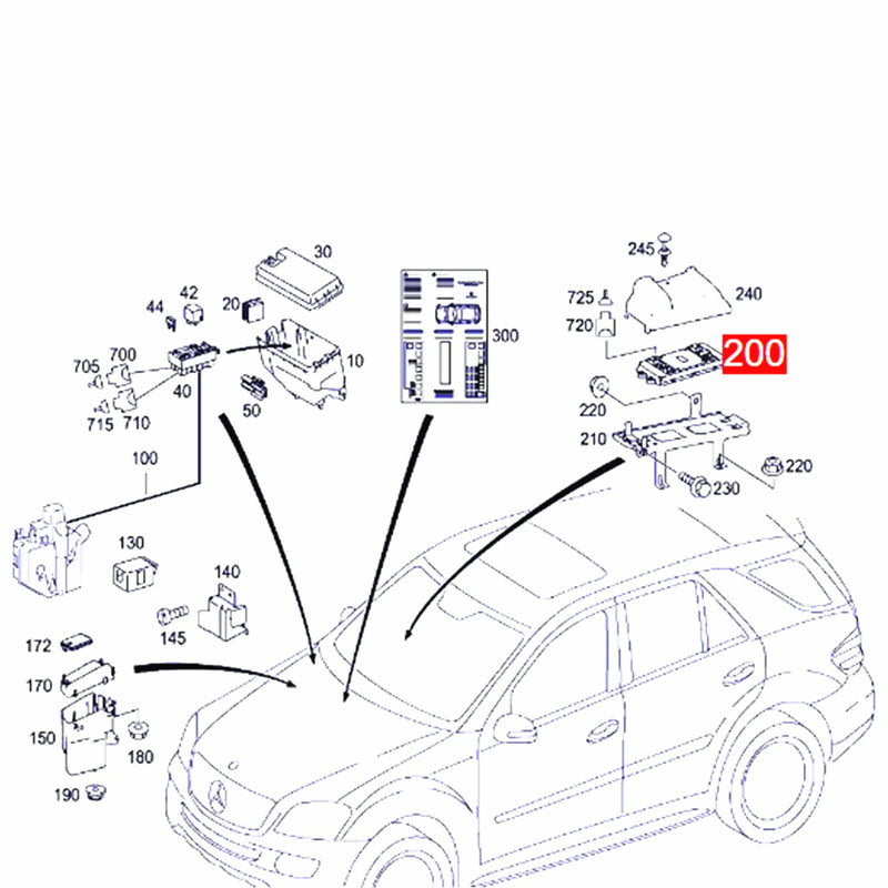 WXZOS Front SAM Control Module for Mercedes-Benz W251 R 320 R350 R500 R550 2006-2016