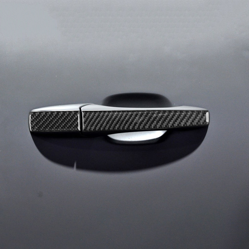 WXZOS Genuine Carbon Fiber RExterior Door Handle Trim for Dodge Durango 2011-2019