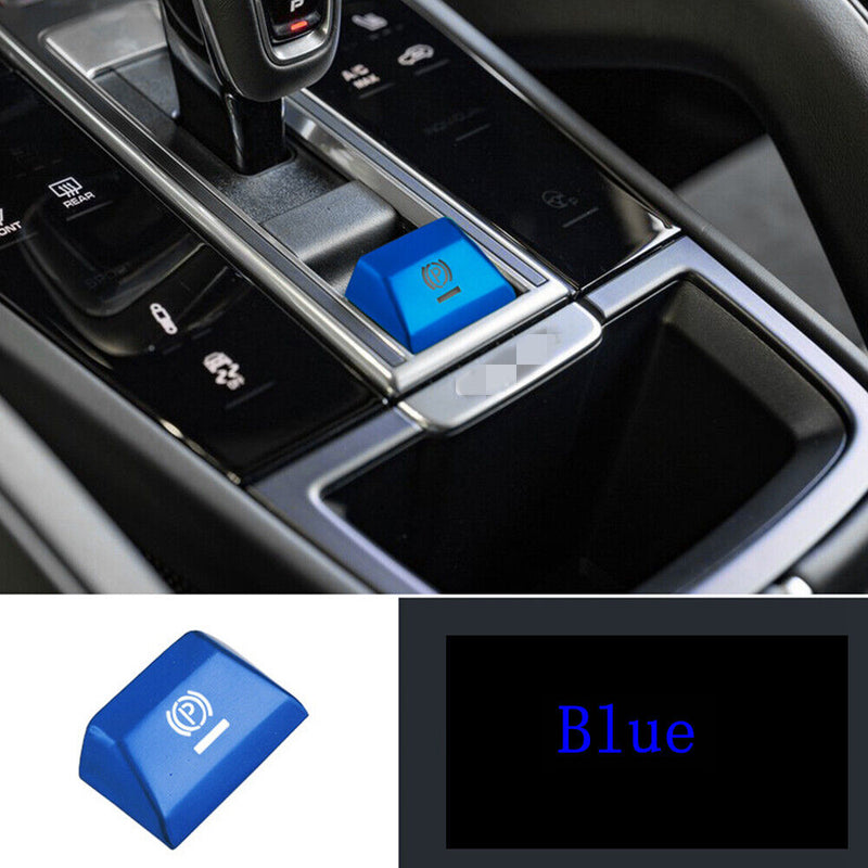 Blue Aluminum Parking Brake Button Switch Trim Cover for Porsche 17-21 Panamera