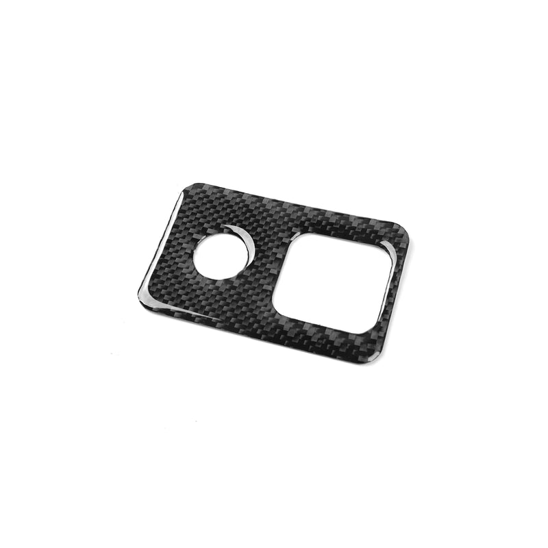 WXZOS Carbon Fiber EPB Parking Brake Switch Trim for Chevrolet Corvette C8 2020-2024