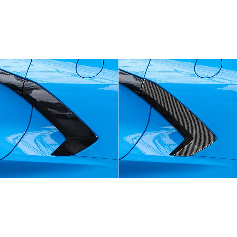 WXZOS Genuine Carbon Fiber Side Air Intake Trim for Chevrolet Corvette C8 2020-2024