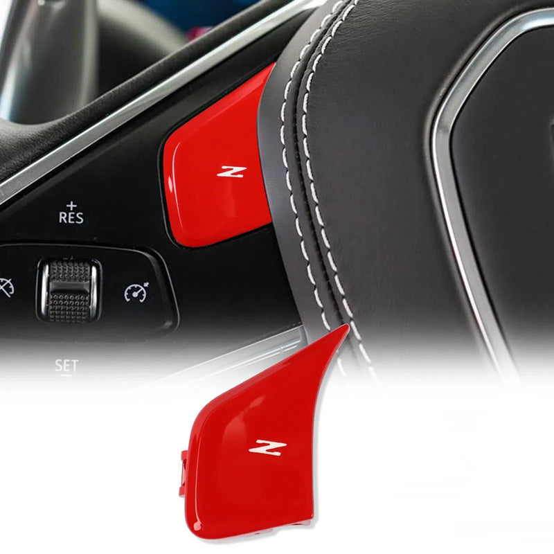 WXZOS Steering Wheel Left Z-Mode Button Trim Cover for Chevrolet Corvette C8 2020-2024