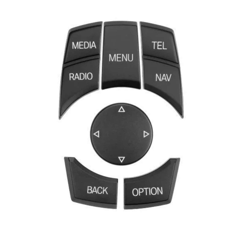WXZOS Matte Black IDrive Multi-Media Switch Button for BMW 5Series E60 E61 2009-2010