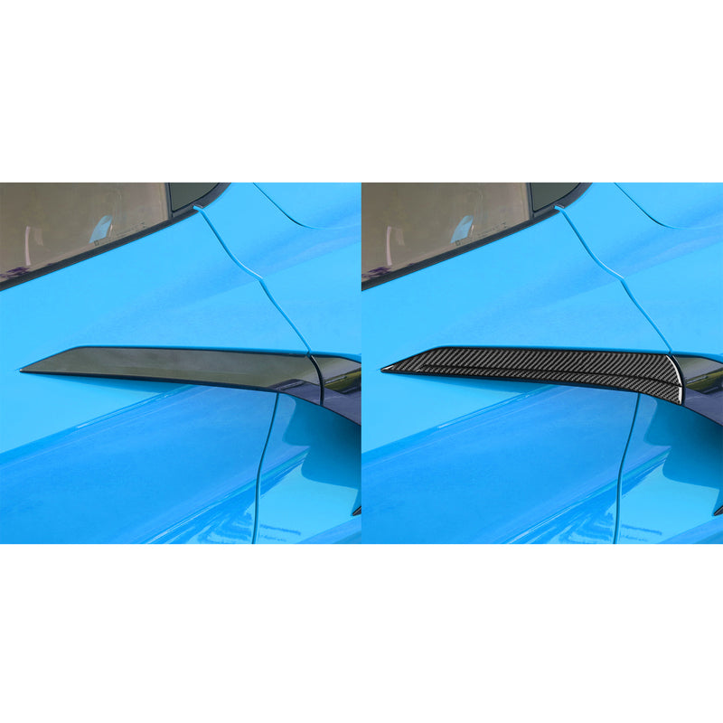 WXZOS Genuine Carbon Fiber Exterior Door Handle Trim for Chevrolet Corvette C8 2020-24