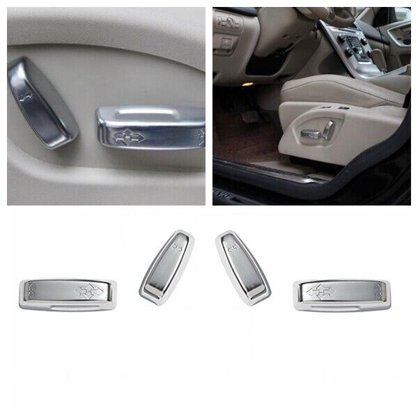 4Pcs Seat Adjustment Switch Button Cover Trim for Volvo XC60 V60 S60 V40