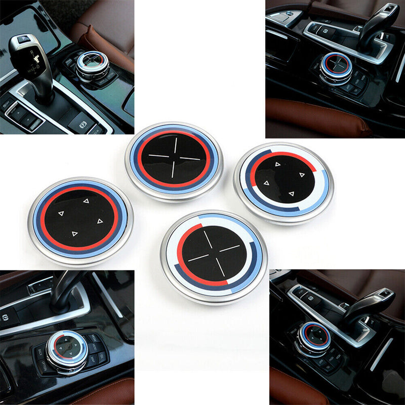 Car 7 Button CIC IDrive Multi-Media Knob Cover for BMW 7Series F01/02/04 2009-12