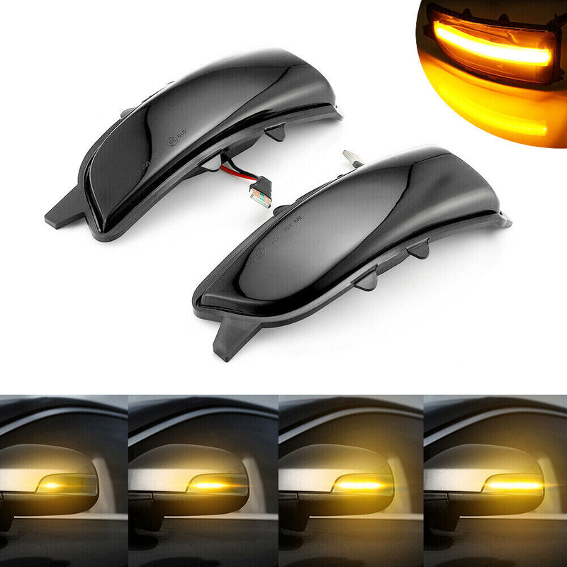 2Pcs LED Dynamic Wing Mirror Turn Indicator Light for Volvo S40 V50 C30 S60 V70