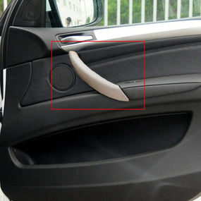 Beige PU Interior Door Handle Protector Cover Replacment for BMW X5 X6 2006-2013