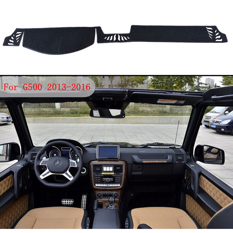 Black Inner Dash Mat Dashboard Sunshade Cover for Mercedes-Benz G500 2013-2016