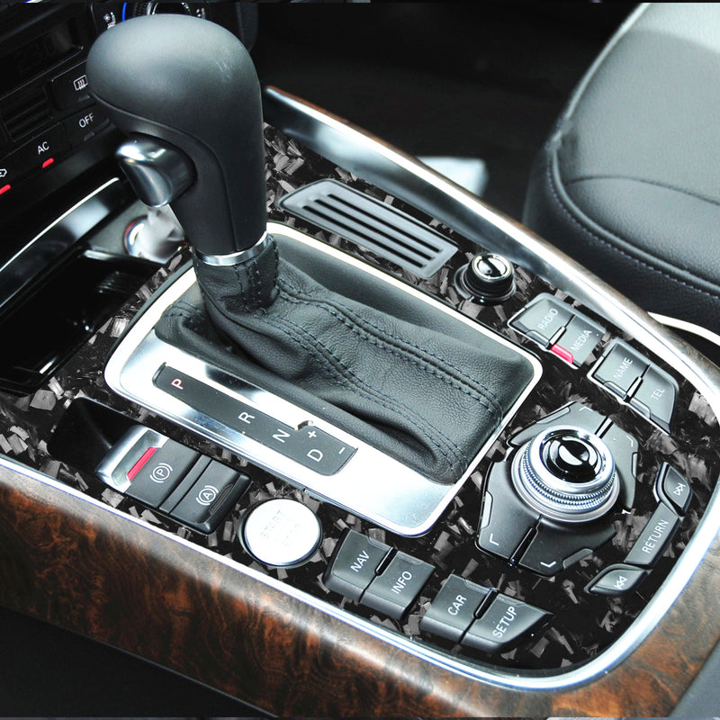 WXZOS Genuine Carbon Fiber Gear Shift Lever Panel Trim for Audi A5 S5 RS5 2009-2012