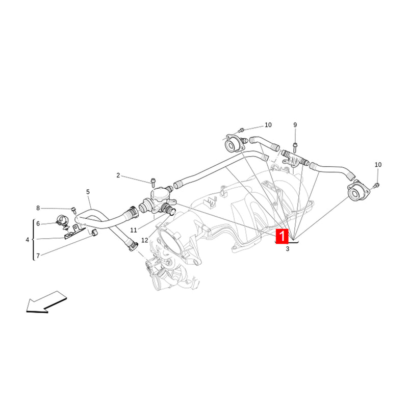 WXZOS Oil Separator Divider for Maserati Levante (M161) 3.0T 2016-2023